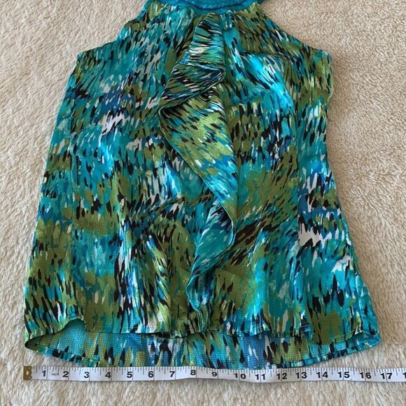 New Directions green and blue flowy blouse size medium - Picture 13 of 16